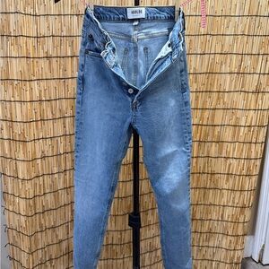 AGOLDE junior High-Rise Blue Denim Jeans